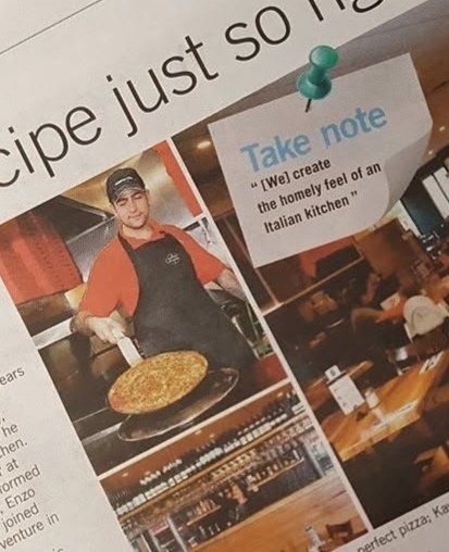 Working in an Italian restaurant